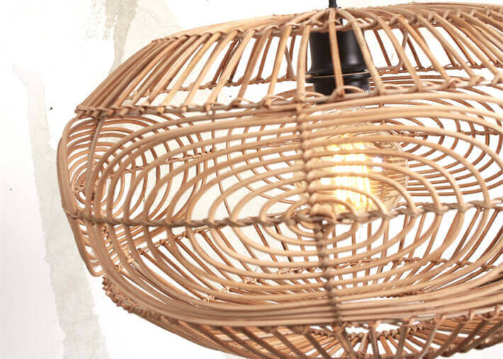 Suspension boule en rotin naturel - madeira par...