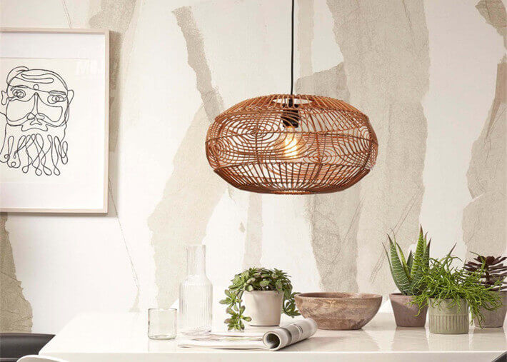 Suspension boule en rotin naturel - madeira par...