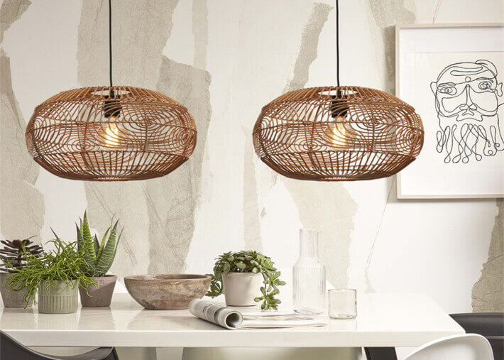 Suspension boule en rotin naturel - madeira par...
