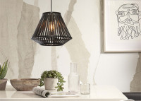 Suspension moderne en bambou naturel ou noir - merapi par good&mojo