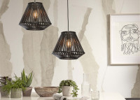 Suspension moderne en bambou naturel ou noir - merapi par good&mojo