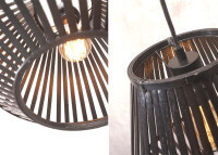 Suspension moderne en bambou naturel ou noir - merapi par good&mojo