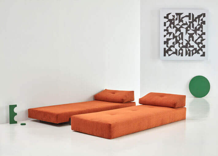 Canapé méridienne convertible Sigmund –...