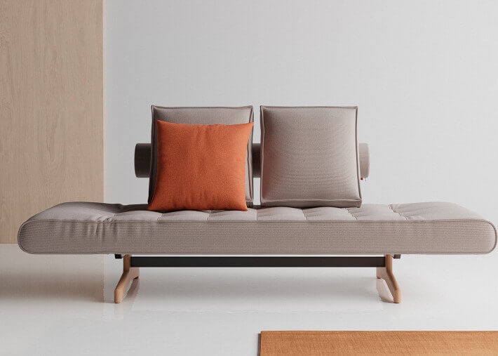 Méridienne design piètement chêne - ghia wood -...
