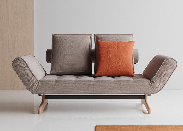 Méridienne design piètement chêne - ghia wood -...