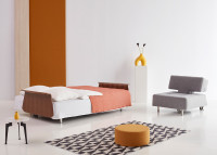 Canapé design avec accoudoirs en noyer Long Horn - Innovation Living