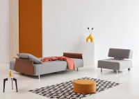 Canapé design avec accoudoirs en noyer Long Horn - Innovation Living