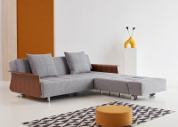 Canapé design avec accoudoirs en noyer Long Horn - Innovation Living