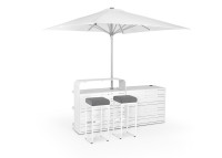 Comptoir de bar modulaire en aluminium 3 couleurs - air par moree