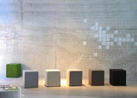Pouf cubique en polyester 5 couleurs 40x40x42  sitting par jankurtz