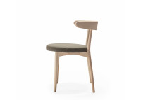 Chaise de table en frêne et assise tissu ou cuir - Bio par Livoni