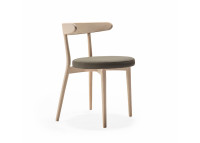 Chaise de table en frêne et assise tissu ou cuir - Bio par Livoni