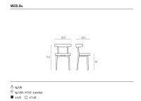 Chaise de table en frêne et assise tissu ou cuir - Bio par Livoni