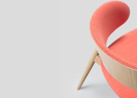 Chaise moderne et tendance en frene et tissu ou cuir - duna par livoni