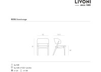 Chaise moderne et tendance en frene et tissu ou cuir - duna par livoni