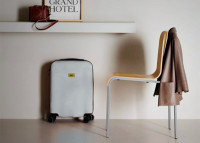 Chaise originale en metal et contreplaque de frene - mue par livoni