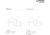 Chaise de qualite en metal et tissu ou cuir - techna par livoni