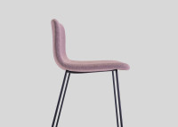Chaise de qualite en metal et tissu ou cuir - techna par livoni