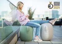 Pouf gonflable ergonomique Kapsul Sova – 4 coloris, 3 tailles – Vluv