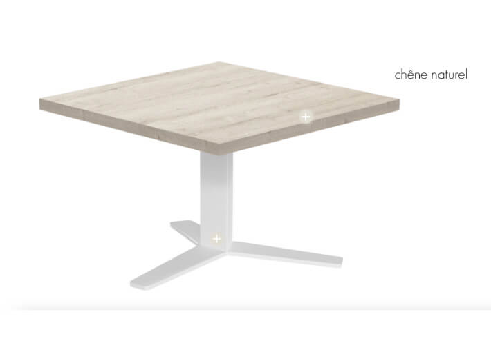 Table basse plateau stratifie et pied tripode...