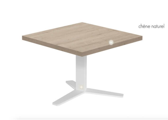 Table basse plateau stratifie et pied tripode...