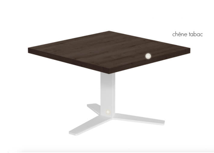 Table basse plateau stratifie et pied tripode...