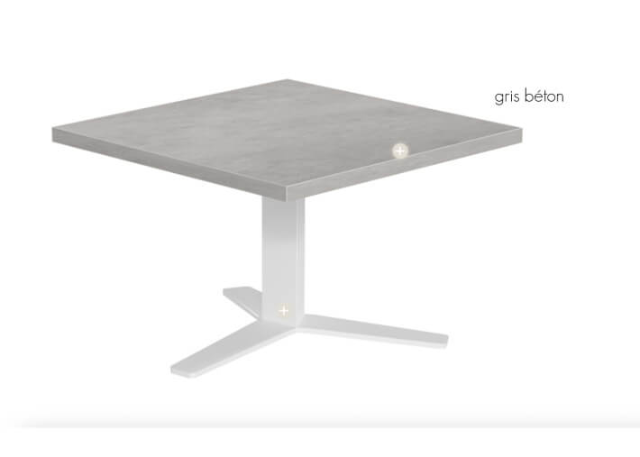 Table basse plateau stratifie et pied tripode...