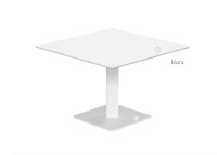 Table basse ronde ou carree en verre et acier - Ibero mini Cancio