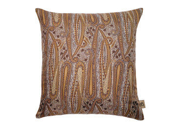 Coussin Orient en soie noir blanc Franz Barth 2