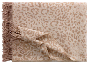 Plaid Sahara en cachemire et laine motif léopard – Franz... 2