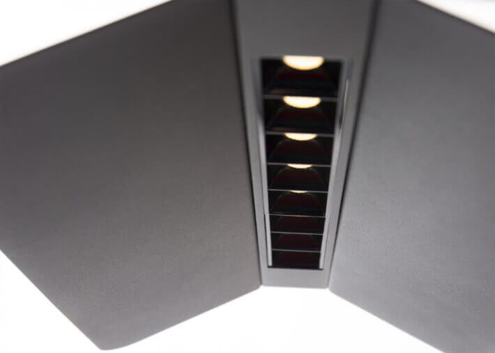 Suspension de bureau en métal noir 8 ou 30 leds...