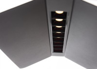 Suspension de bureau en métal noir 8 ou 30 leds - nikko par nexel