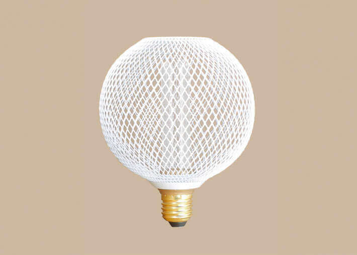 Ampoule décorative effet grillage noir blanc ou...
