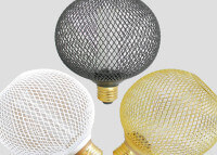 Ampoule décorative effet grillage noir blanc ou doré - mesh - nexel