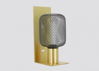Ampoule cylindrique effet grillage noir ou doré - mesh par nexel