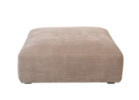 Pouf carre design en tissu beige earth - georges par maison yak