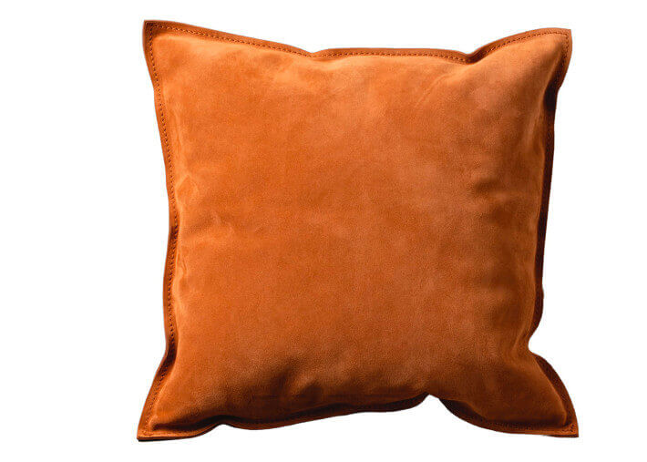 Coussin d'intérieur en croute de cuir suede  2...