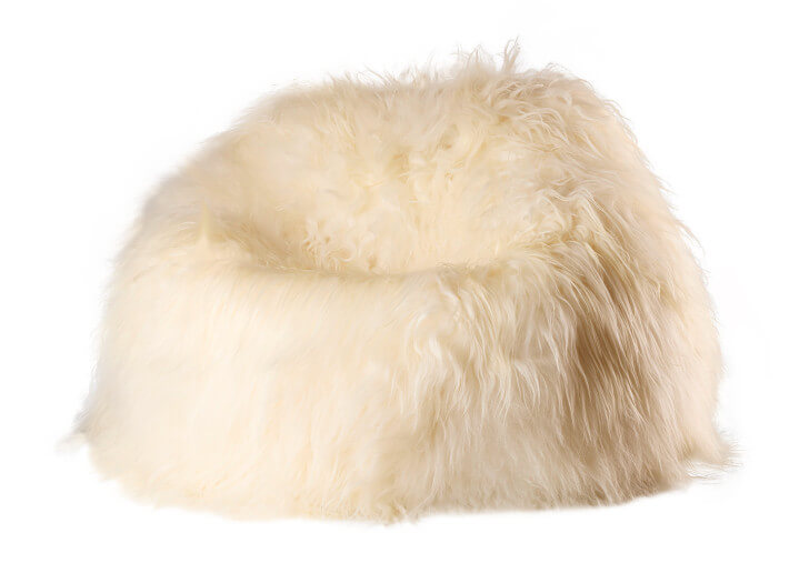Pouf geant en peau de mouton hannibal Angel des...