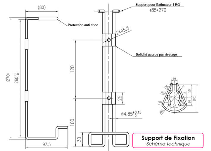 Extincteur design uni 6 couleurs au choix -...