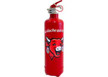 Extincteur design vache qui rit rouge - par fire design