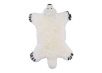 Tapis ours polaire blanc en fourrure de mouton par Natures collection