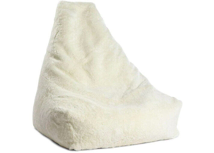 Pouf poire en peau de mouton 6 coloris -...