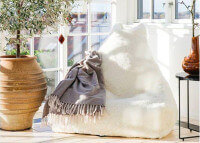 Pouf poire en peau de mouton 6 coloris - Natures collection