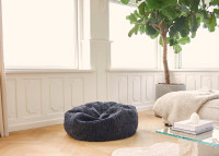 Pouf geant rond en peau de mouton 8 coloris - Natures collection