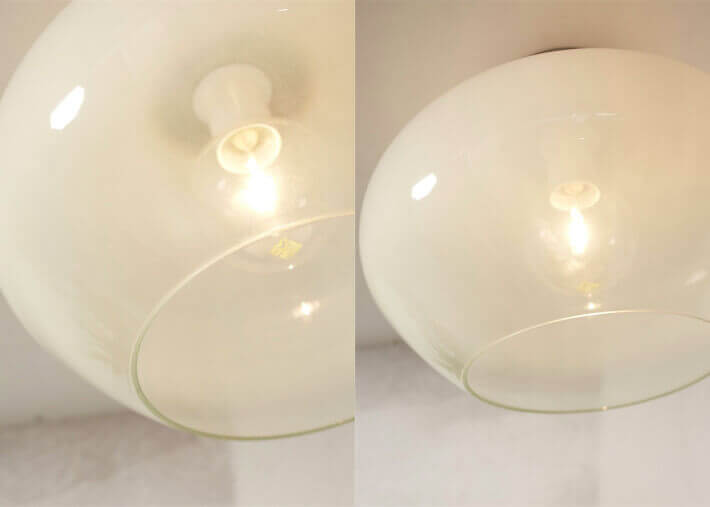 Plafonnier boule en verre blanc - Bologna its...
