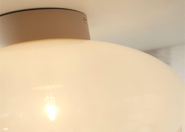 Plafonnier boule en verre blanc - Bologna its...