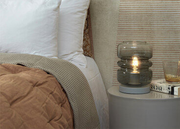 Lampe a poser en verre gris ou ambre - verona par its... 2