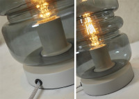 Lampe a poser en verre gris ou ambre - verona par its about romi