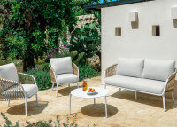 Ensemble de jardin : 1 canape 2 fauteuils 1 table - Abel par Talenti