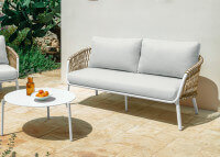 Ensemble de jardin : 1 canape 2 fauteuils 1 table - Abel par Talenti